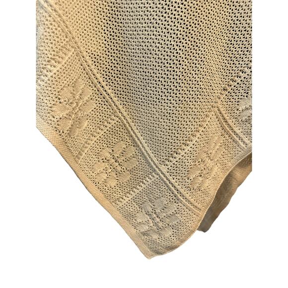 St. John by Marie beige off white knit poncho sweater One Size - Picture 9 of 15